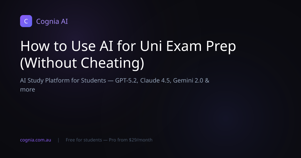 How to Use AI for Uni Exam Prep (Without Cheating) | Cognia AI