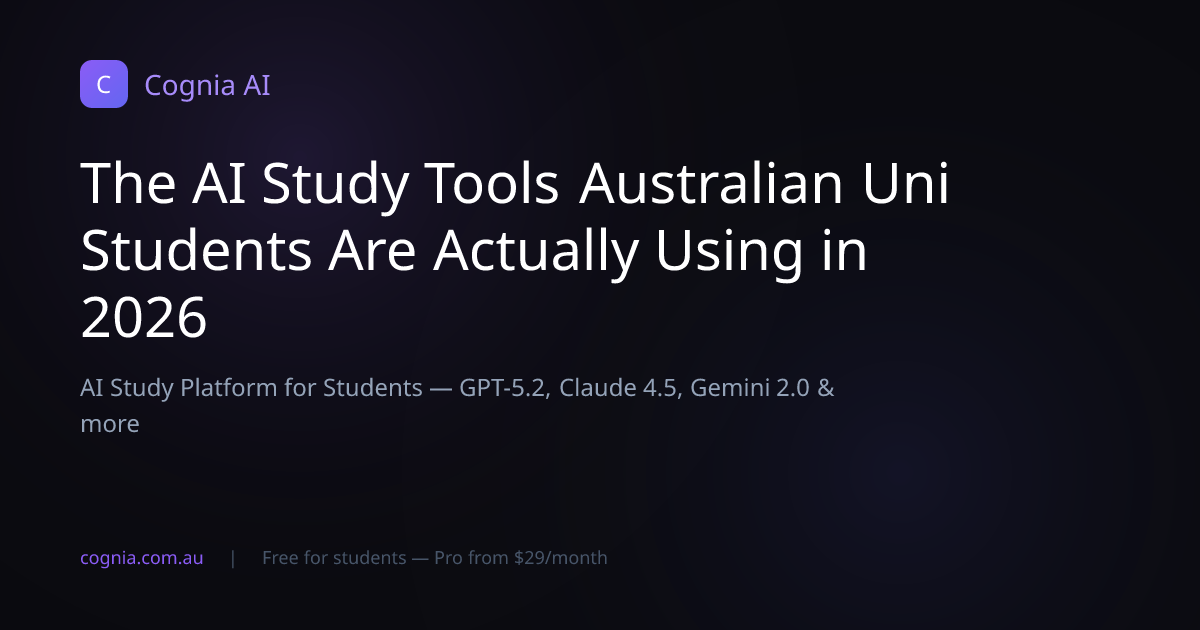 The AI Study Tools Australian Uni Students Are Actually Using in 2026 ...